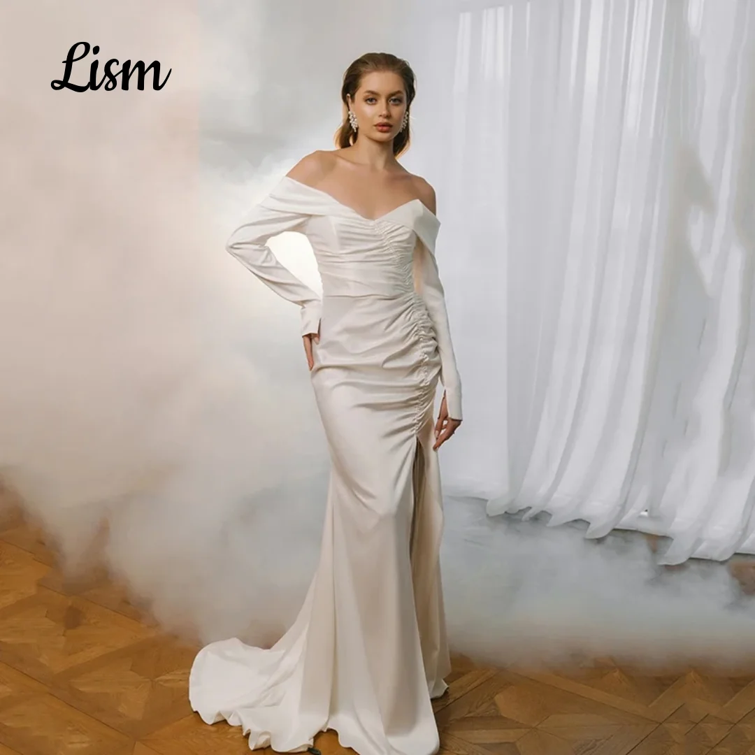 Lism White Mermaid Wedding Dresses Long Sleeve Sweetheart Side Slit Wedding Gown Women Bridal Evening Prom Dress Customized
Lism White Mermaid Wedding Dresses Long Sleeve Sweetheart Side Slit Wedding Gown Women Bridal Evening Prom Dress Customized