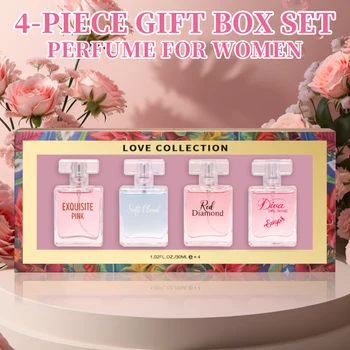 Women's Fragrance Sets Eau de Parfum Spray Gift Set for Women LOVE COLLECTION 4-Piece EDP Set 1.02 Fl Oz/bottle Long Lasting