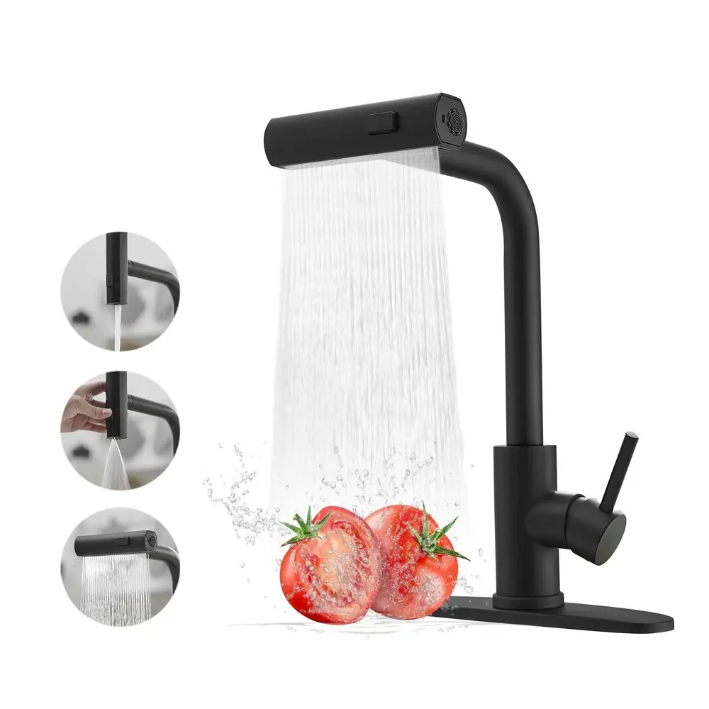 Kitchen Faucets with Pull Down Sprayer,Waterfall Kitchen Sink Faucet,Commercial Utility Stainless Steel Kitchen Faucets,Single H
Kitchen Faucets with Pull Down Sprayer,Waterfall Kitchen Sink Faucet,Commercial Utility Stainless Steel Kitchen Faucets,Single H
