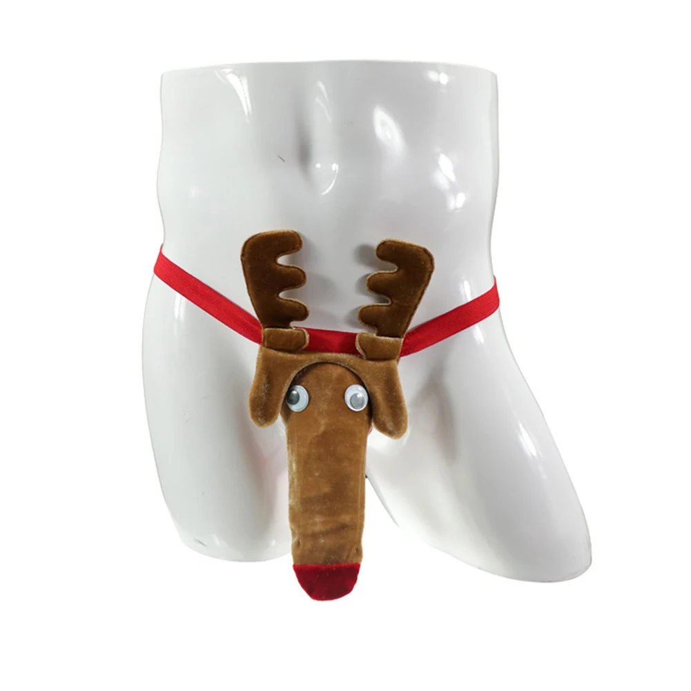 Sexy Mens Underwear Reindeer Shaped Bulge Pouch Erotic Thong Panties Khaki Deer Velvet G-String Briefs Funny T-Back Underpants
Sexy Mens Underwear Reindeer Shaped Bulge Pouch Erotic Thong Panties Khaki Deer Velvet G-String Briefs Funny T-Back Underpants