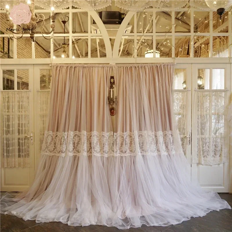 Retro French Curtains for Living Room Luxury Lace Double-layer Heat Insulation Thickened Velvet Window Screen Princess Bedroom
Retro French Curtains for Living Room Luxury Lace Double-layer Heat Insulation Thickened Velvet Window Screen Princess Bedroom