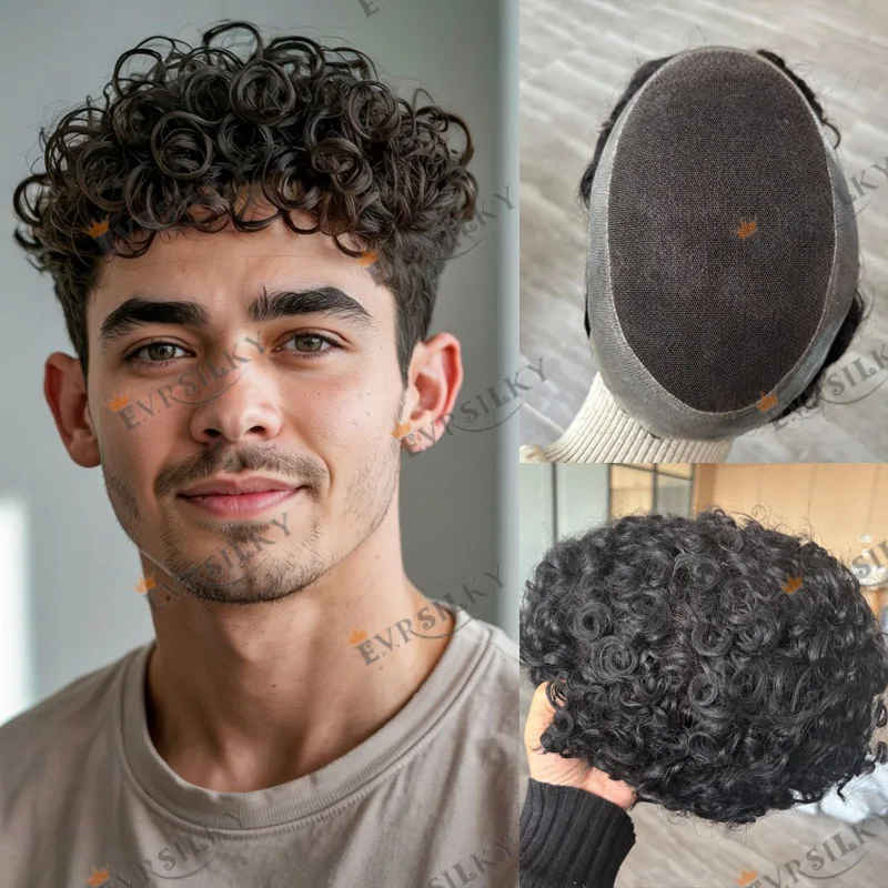 Natural Hairline 18mm Curly Breathable Australian Lace&PU Base Men 100% Human Hair Wigs System Capillary Prosthesis Hairpiece
Natural Hairline 18mm Curly Breathable Australian Lace&PU Base Men 100% Human Hair Wigs System Capillary Prosthesis Hairpiece