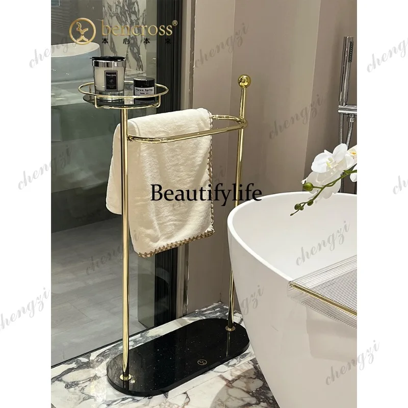 Bathroom floor towel rack Toilet storage Marble towel rack
Bathroom floor towel rack Toilet storage Marble towel rack