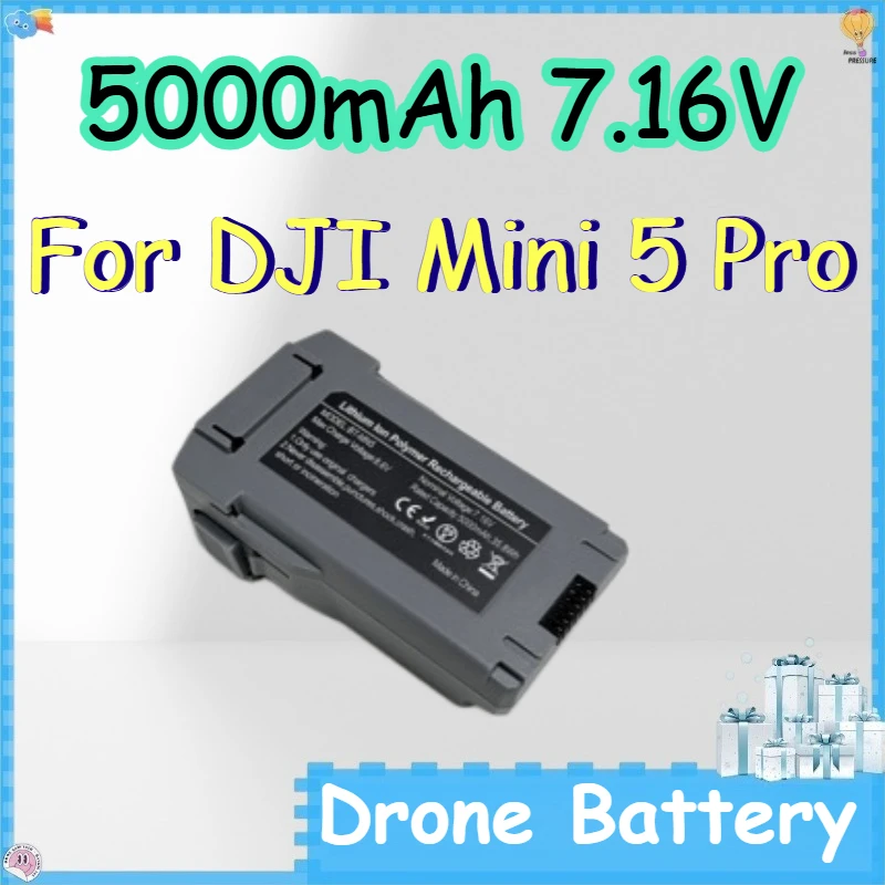 5000mAh 7.16V Drone Battery for DJI Mini 5 Pro High Quality Replace Intelligent Flight Battery
5000mAh 7.16V Drone Battery for DJI Mini 5 Pro High Quality Replace Intelligent Flight Battery