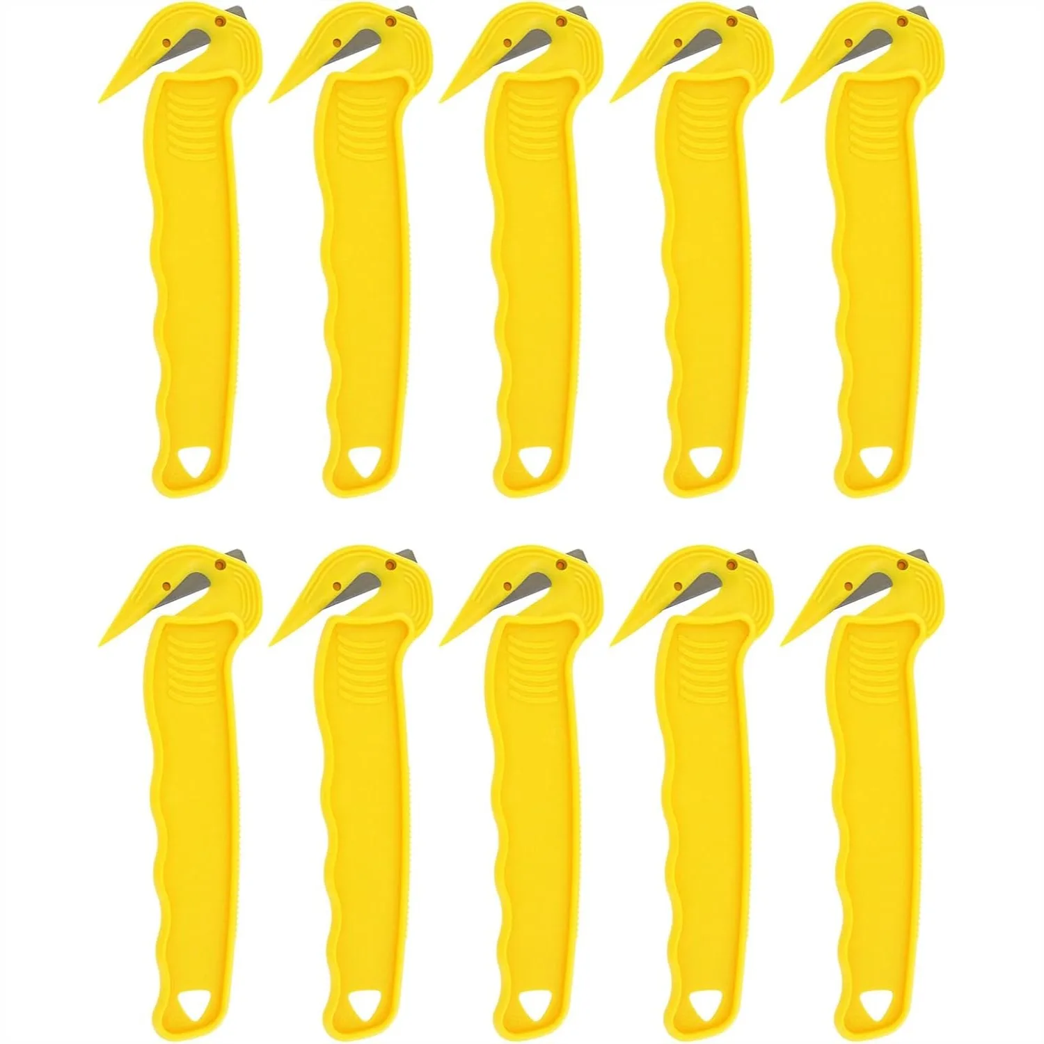 Disposable Film Cutter with Sharp Steel Blade for Shrink Wrap Stretch Wrap Tape and Plastic Straps, Yellow (10 Pack)
Disposable Film Cutter with Sharp Steel Blade for Shrink Wrap Stretch Wrap Tape and Plastic Straps, Yellow (10 Pack)