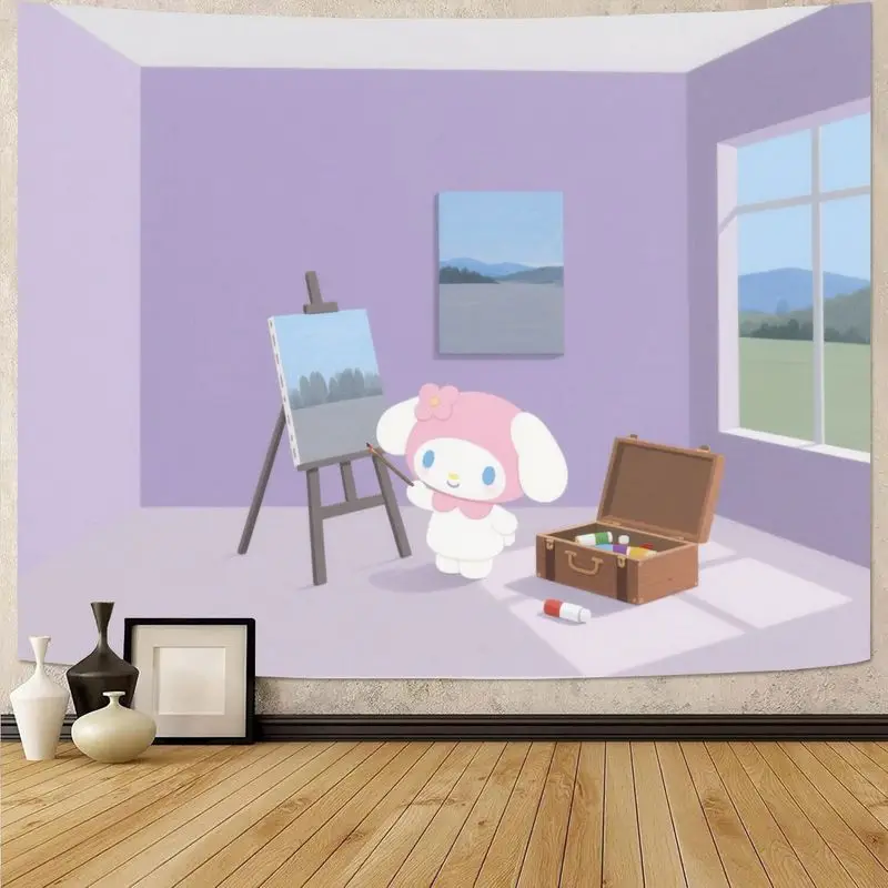 1 шт. Sanrio My Melody фиолетовый кавайный художественный гобелен, современный настенный рисунок из полиэстера для декора комнаты для девочек, эстетическая живопись, сцена, подарок
1 шт. Sanrio My Melody фиолетовый кавайный художественный гобелен, современный настенный рисунок из полиэстера для декора комнаты для девочек, эстетическая живопись, сцена, подарок