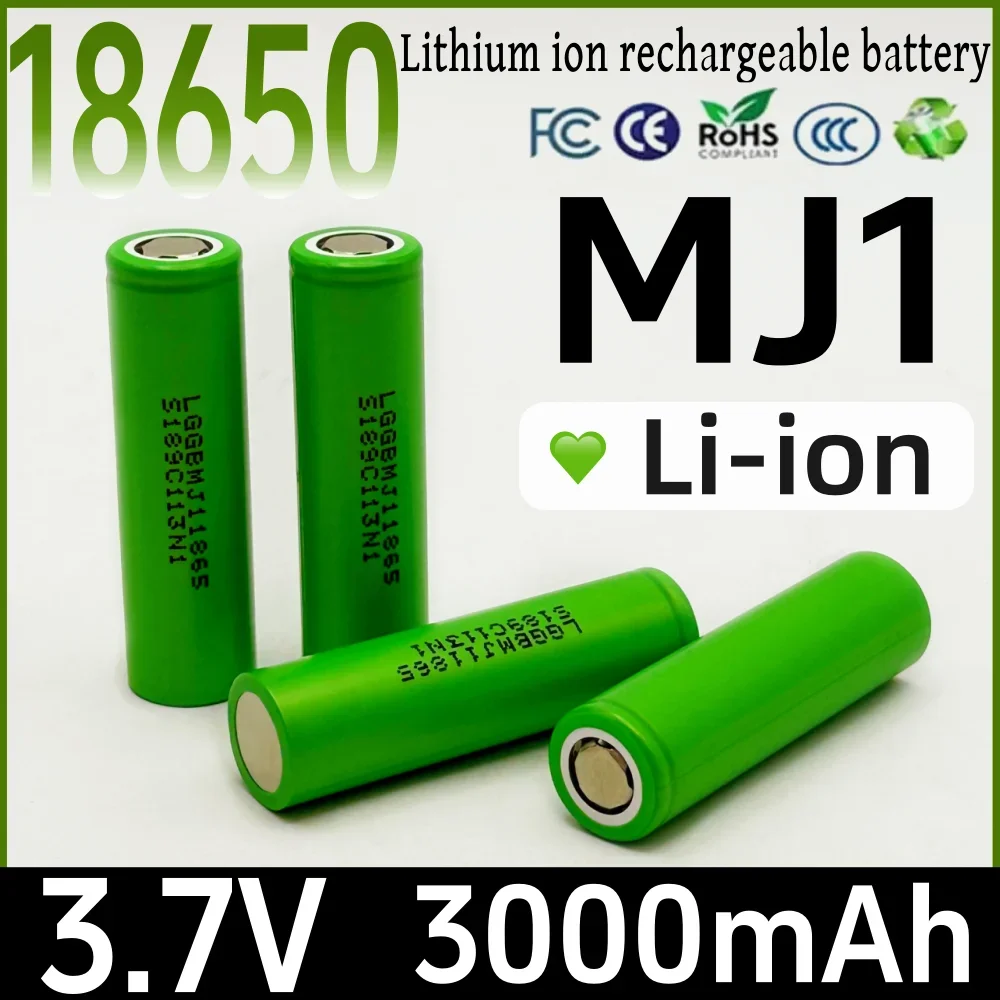 100% New 18650 3.7V Lithium-ion Rechargeable Battery 3000mAh MJ1 Battery Suitable for fans, remote controls, shavers, etc
100% New 18650 3.7V Lithium-ion Rechargeable Battery 3000mAh MJ1 Battery Suitable for fans, remote controls, shavers, etc