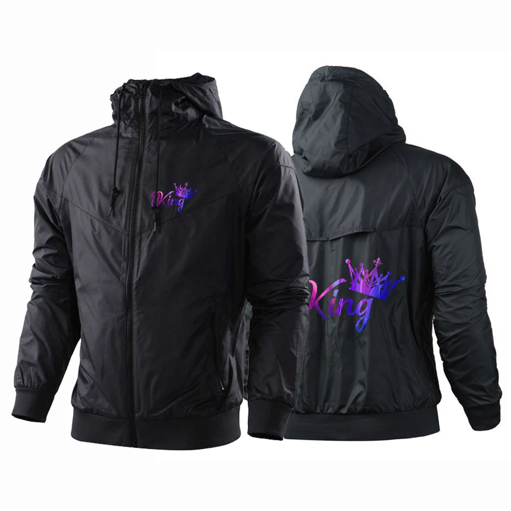 2024 King Queen Lovers Couples Men Spring and Autumn Thin Windproof Casual Hooded Color Matching Fashion Print Windbreaker Coat
2024 King Queen Lovers Couples Men Spring and Autumn Thin Windproof Casual Hooded Color Matching Fashion Print Windbreaker Coat