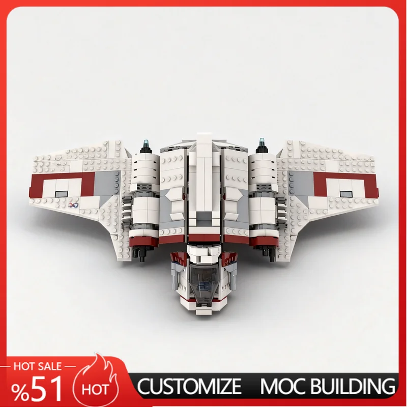 676 Parts Sci-Fi Republic Nu Class Shuttle Model Creative MOC Space Ship Building Blocks DIY Assembly Educational Toy For Gifts
676 Parts Sci-Fi Republic Nu Class Shuttle Model Creative MOC Space Ship Building Blocks DIY Assembly Educational Toy For Gifts
