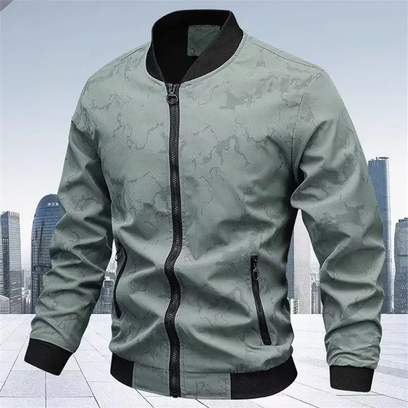 Loose Men's Baseball Jaet Autumn Spring Faionable Youth Outerwear Stand Fit Polyester Fiber Zipper Closure Casual Coat
Loose Men's Baseball Jaet Autumn Spring Faionable Youth Outerwear Stand Fit Polyester Fiber Zipper Closure Casual Coat