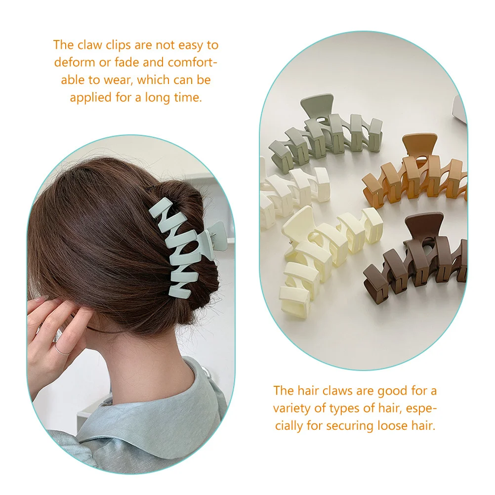 6pcs For Women Large Claw Jaw Clips Non-Slip Hair Styling Tool Thick Thin Hair Accessories Medium Hold Barrettes
6pcs For Women Large Claw Jaw Clips Non-Slip Hair Styling Tool Thick Thin Hair Accessories Medium Hold Barrettes