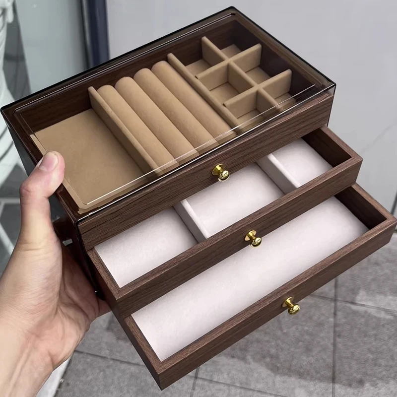 Multi-layer Large Capacity Drawer Style Brown Acrylic Jewelry Storage Box Suitable For Various Jewelry Oxidation Prevention
Multi-layer Large Capacity Drawer Style Brown Acrylic Jewelry Storage Box Suitable For Various Jewelry Oxidation Prevention
