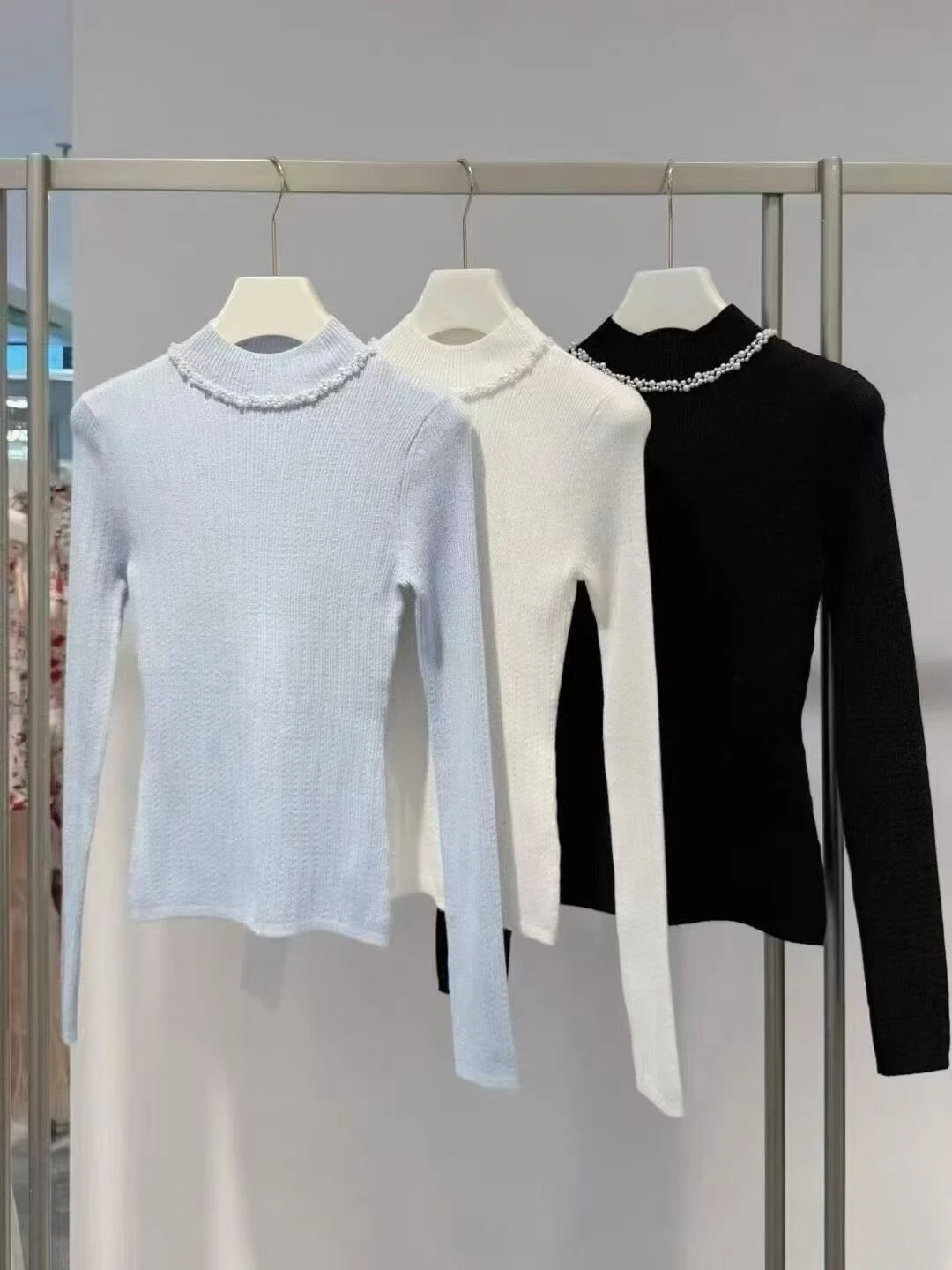 Knitted Sweater High Collar Long Sleeve Women's Casual Style Pearl Embellished Slim Fit Autumn Winter New Arrival
Knitted Sweater High Collar Long Sleeve Women's Casual Style Pearl Embellished Slim Fit Autumn Winter New Arrival