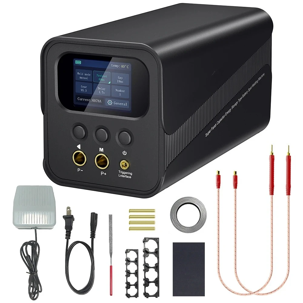 SK-10P 11600W Spot Welder Super Capacitor Spot Welding Machine 99 Gear Adjustable Manual Auto for 18650 Battery
SK-10P 11600W Spot Welder Super Capacitor Spot Welding Machine 99 Gear Adjustable Manual Auto for 18650 Battery