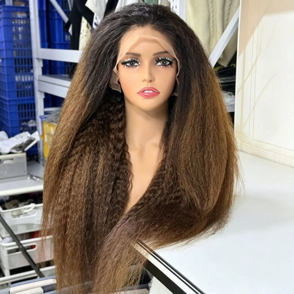 Ombre Blonde Glueless Yaki 30inch Long Kinky Straight Lace Front Wig For Black Women Baby Hair Preplucked
Ombre Blonde Glueless Yaki 30inch Long Kinky Straight Lace Front Wig For Black Women Baby Hair Preplucked