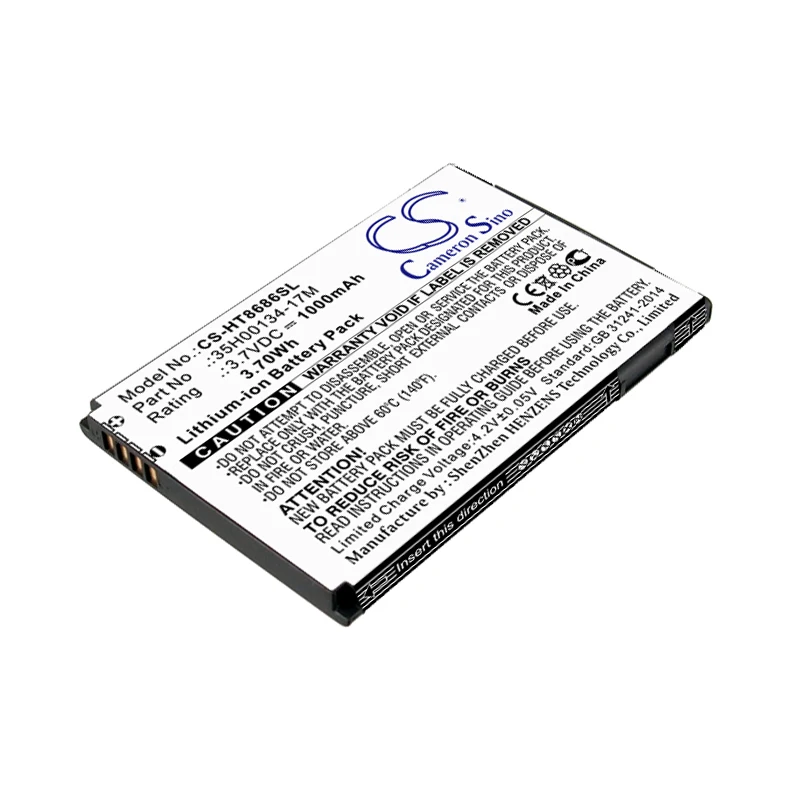 Li-ion Mobile, SmartPhone Battery for HTC, 3.7V, 1000mAh , Compatible Models: 7 Trophy, M1, PC40100, Spark, T8686, WT7
Li-ion Mobile, SmartPhone Battery for HTC, 3.7V, 1000mAh , Compatible Models: 7 Trophy, M1, PC40100, Spark, T8686, WT7