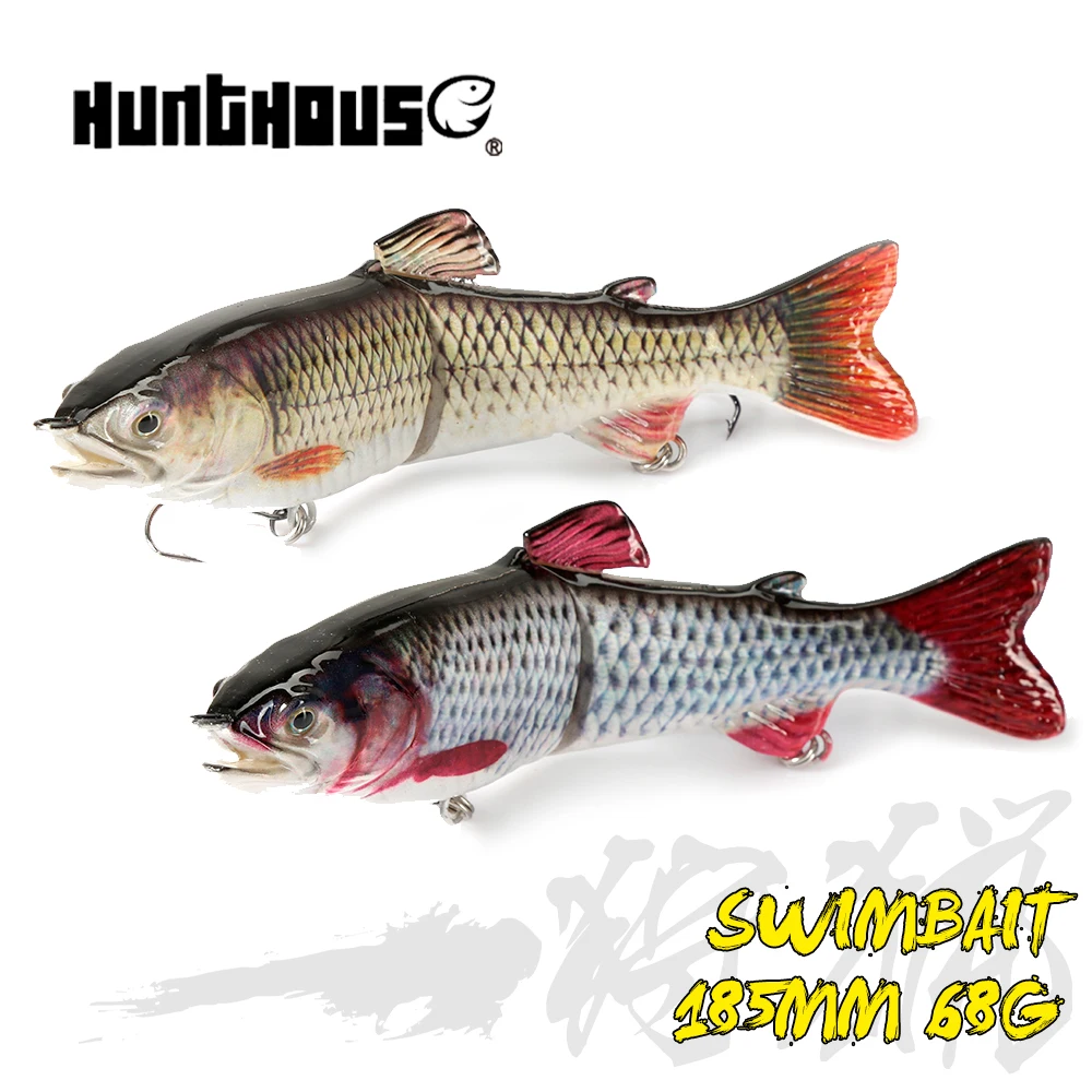 Hunthouse Swimbait Muskie Musky Pike Fishing Lures 3PCS Laser jointed 2 Section Hard Bait 185mm 65g Wobblers Brand Artificial
Hunthouse Swimbait Muskie Musky Pike Fishing Lures 3PCS Laser jointed 2 Section Hard Bait 185mm 65g Wobblers Brand Artificial