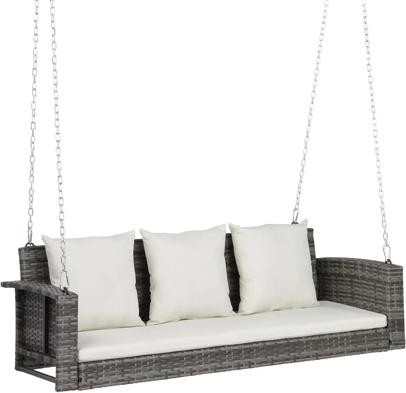 Heavy Duty 800 LBS Wicker Hanging Porch Swing with Cushions & Chains, 5FT Outdoor Rattan Swing Bench for Garden, Yard, Lawn
Heavy Duty 800 LBS Wicker Hanging Porch Swing with Cushions & Chains, 5FT Outdoor Rattan Swing Bench for Garden, Yard, Lawn