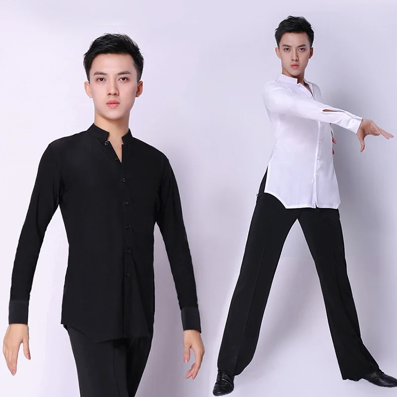 Men Stand V Collar Adult Chacha Tango Performance Standard Ballroom Dress Male Dance Costumes Tops White Latin Dance Top
Men Stand V Collar Adult Chacha Tango Performance Standard Ballroom Dress Male Dance Costumes Tops White Latin Dance Top