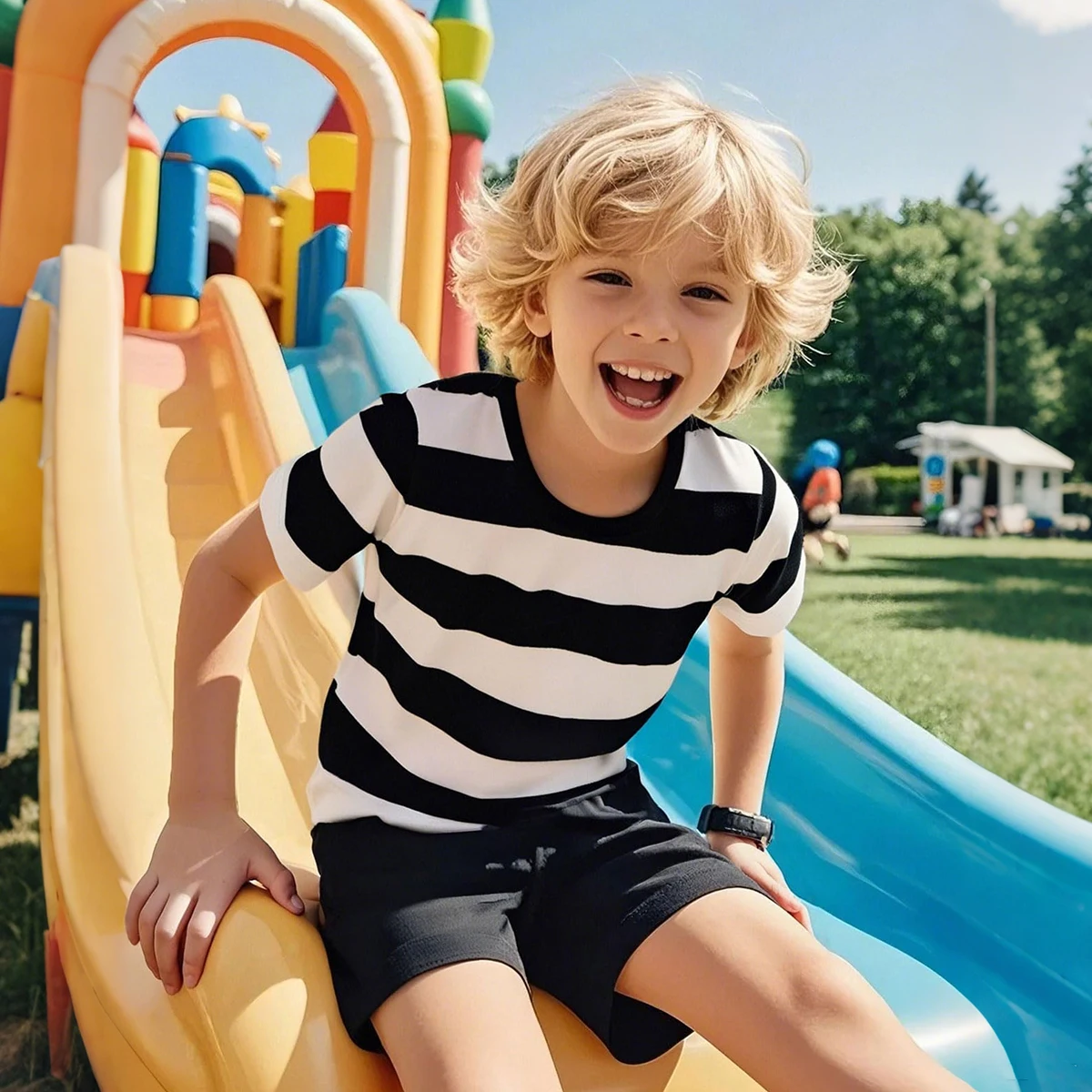 Kids T-Shirts Boys Girls Striped T Shirt Toddler Short Sleeve Summer Casual Tee Children Halloween Carnival Top Daily Wear
Kids T-Shirts Boys Girls Striped T Shirt Toddler Short Sleeve Summer Casual Tee Children Halloween Carnival Top Daily Wear