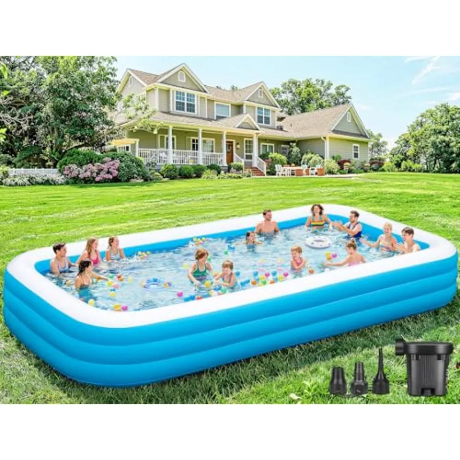 Extra Large Inflatable Pool for Adults, 180x76x22 Oversized Thickened Swimming Pool with Air Pump, Full Size Family Big Blow Up
Extra Large Inflatable Pool for Adults, 180x76x22 Oversized Thickened Swimming Pool with Air Pump, Full Size Family Big Blow Up