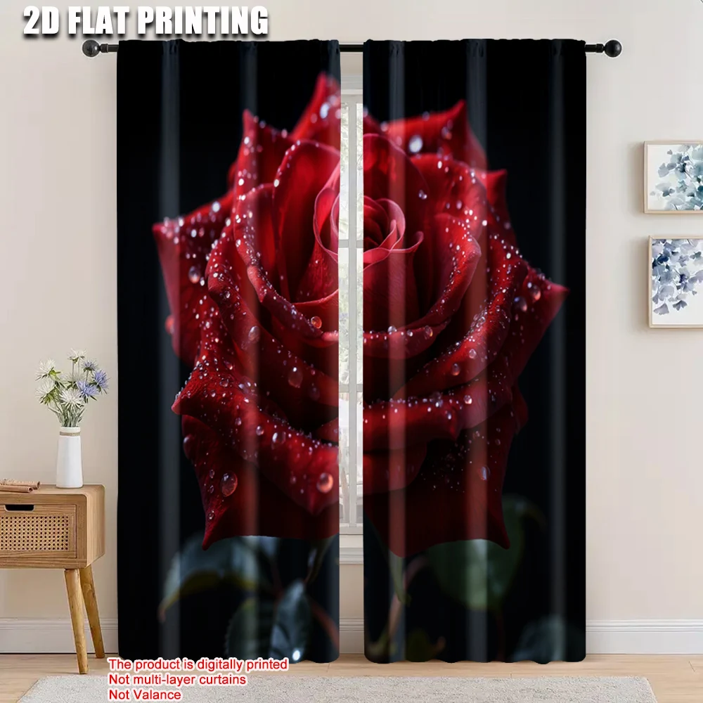 2pcs, 2D flat printing Curtain Red rose raindrops Polyester,Without Electricity Wall Decor for translucent polyester curtains
2pcs, 2D flat printing Curtain Red rose raindrops Polyester,Without Electricity Wall Decor for translucent polyester curtains