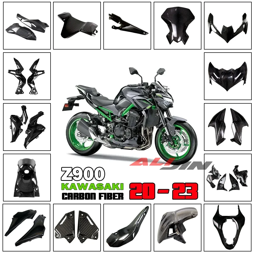 Real Carbon Fiber For Kawasaki Z900 2020-2023 2021 Z900SE Motorcycle Side Fairing Front Rear Fender Nose Headlight Cover Guards
Real Carbon Fiber For Kawasaki Z900 2020-2023 2021 Z900SE Motorcycle Side Fairing Front Rear Fender Nose Headlight Cover Guards