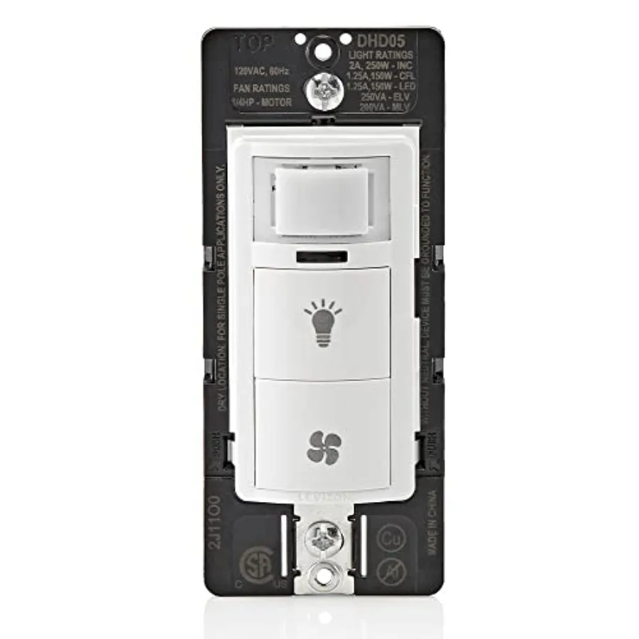 Dual Combination Humidity Sensor with Separate Light Switch, Automate Bathroom Exhaust Fan, Air Circulation, Moisture Control,
Dual Combination Humidity Sensor with Separate Light Switch, Automate Bathroom Exhaust Fan, Air Circulation, Moisture Control,