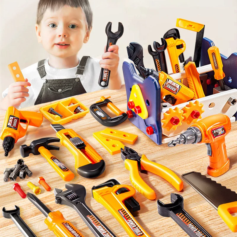 Children's Tool Set with Electric Toy Drill Kids Power Construction Toy Pretend Play Toy Repair Tools Kit for Toddler Boys Child
Children's Tool Set with Electric Toy Drill Kids Power Construction Toy Pretend Play Toy Repair Tools Kit for Toddler Boys Child
