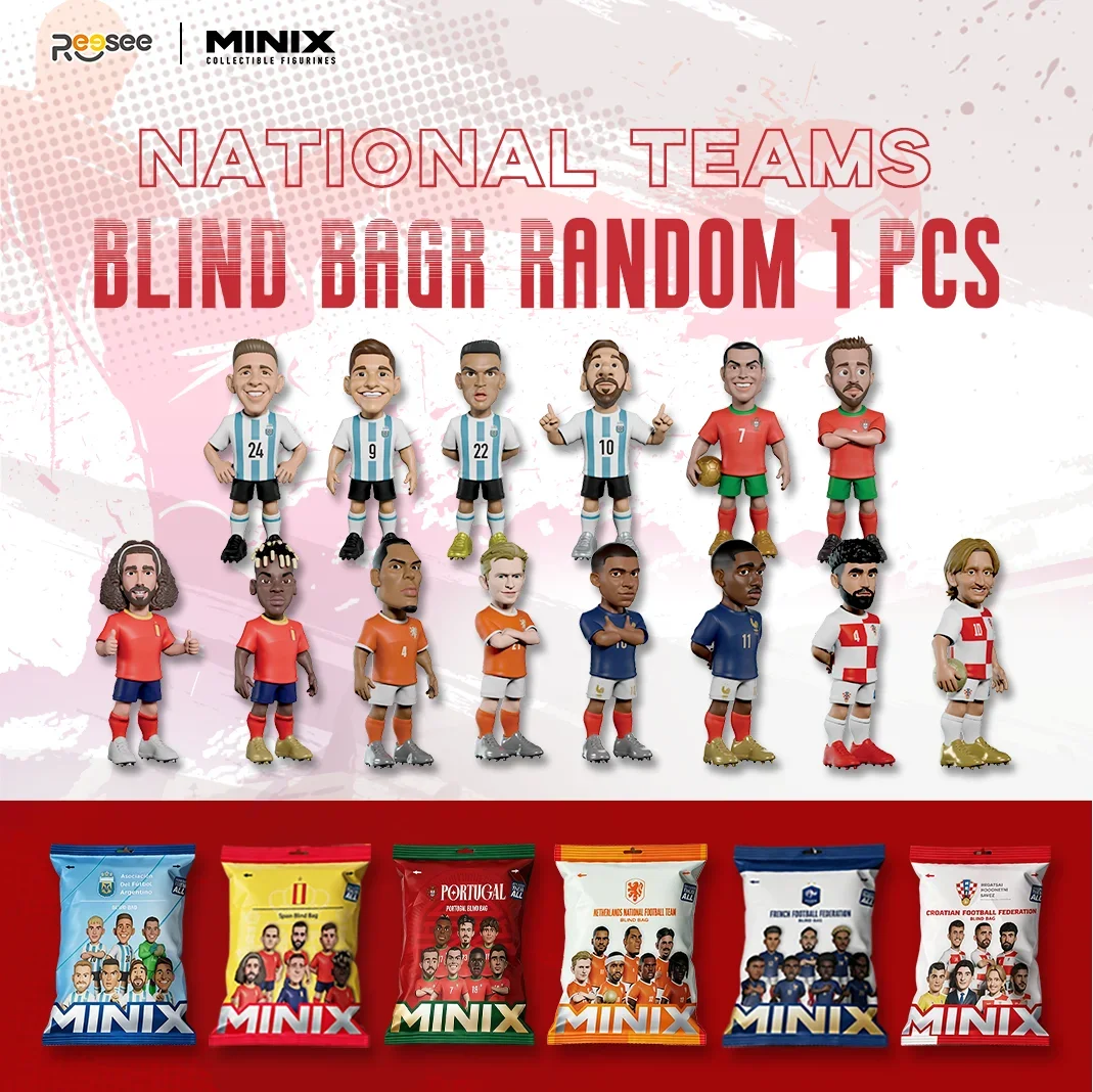 MINIX National Teams Mystery Blind Bag(Pick a Random One), 6 Teams & 14 Star Players, Sports Collectible Gift, Football Fans
MINIX National Teams Mystery Blind Bag(Pick a Random One), 6 Teams & 14 Star Players, Sports Collectible Gift, Football Fans