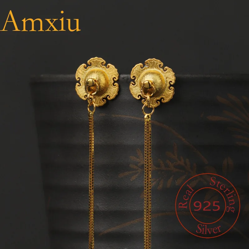 Amxiu Sterling Silver 925 New Chinese Style National Trend Door Ring Ancient Style Earrings Tassel Ear Jewelry
Amxiu Sterling Silver 925 New Chinese Style National Trend Door Ring Ancient Style Earrings Tassel Ear Jewelry