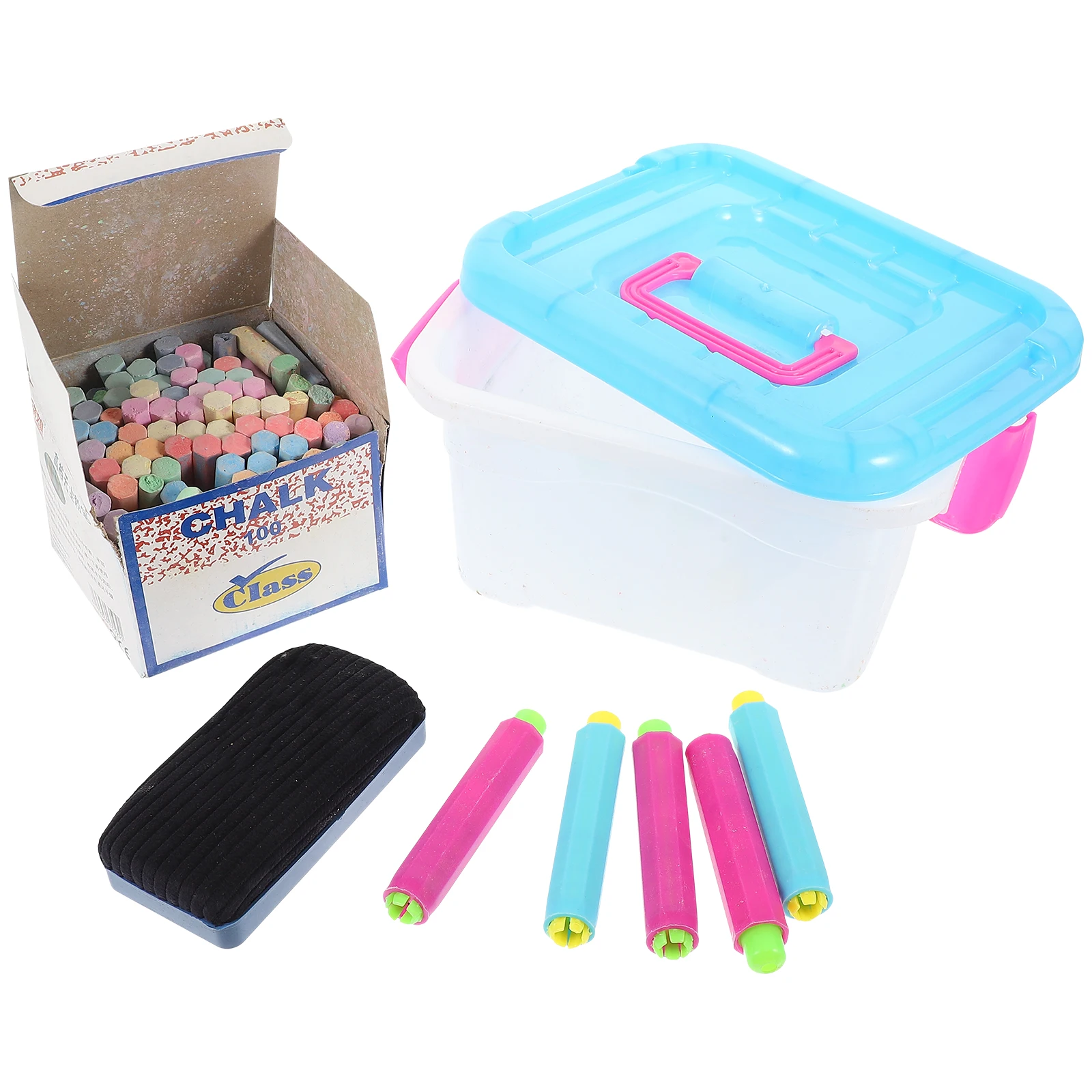 1 Set Colored Eraser Set Multi-Function Chalks For Teachers Classroom Chalk Holder Included Blackboard Chalk
1 Set Colored Eraser Set Multi-Function Chalks For Teachers Classroom Chalk Holder Included Blackboard Chalk
