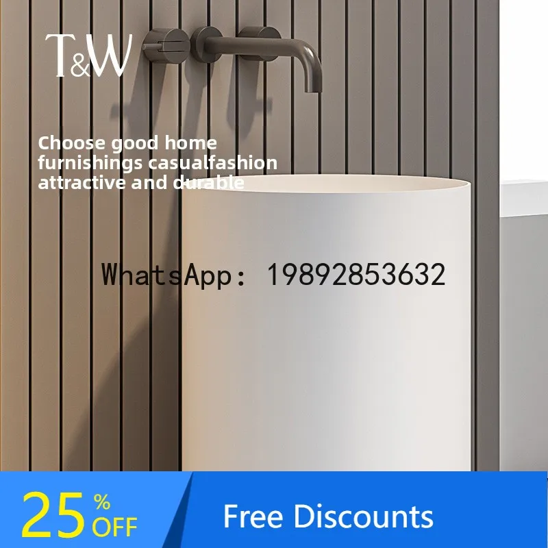 CZ Artificial Stone Pedestal Basin Bathroom Sink Integrated Floor-Standing Pedestal Sink
CZ Artificial Stone Pedestal Basin Bathroom Sink Integrated Floor-Standing Pedestal Sink