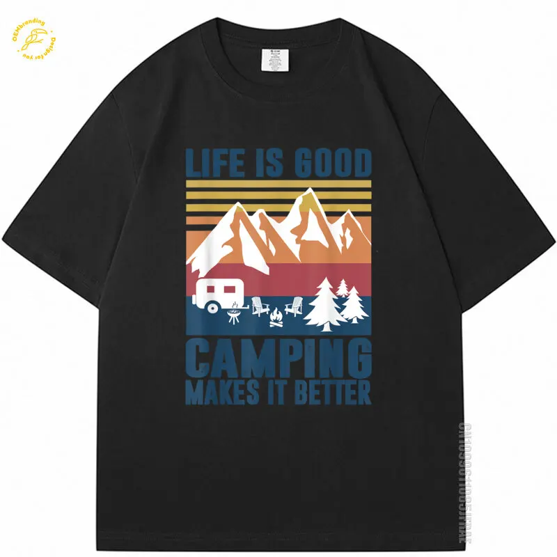 Good Life Campin T-Shirts Men Gifts Camper Adult Makes It Better Oversized T Shirt Luxury Cotton TShirt Streetwear Short Sleeve
Good Life Campin T-Shirts Men Gifts Camper Adult Makes It Better Oversized T Shirt Luxury Cotton TShirt Streetwear Short Sleeve