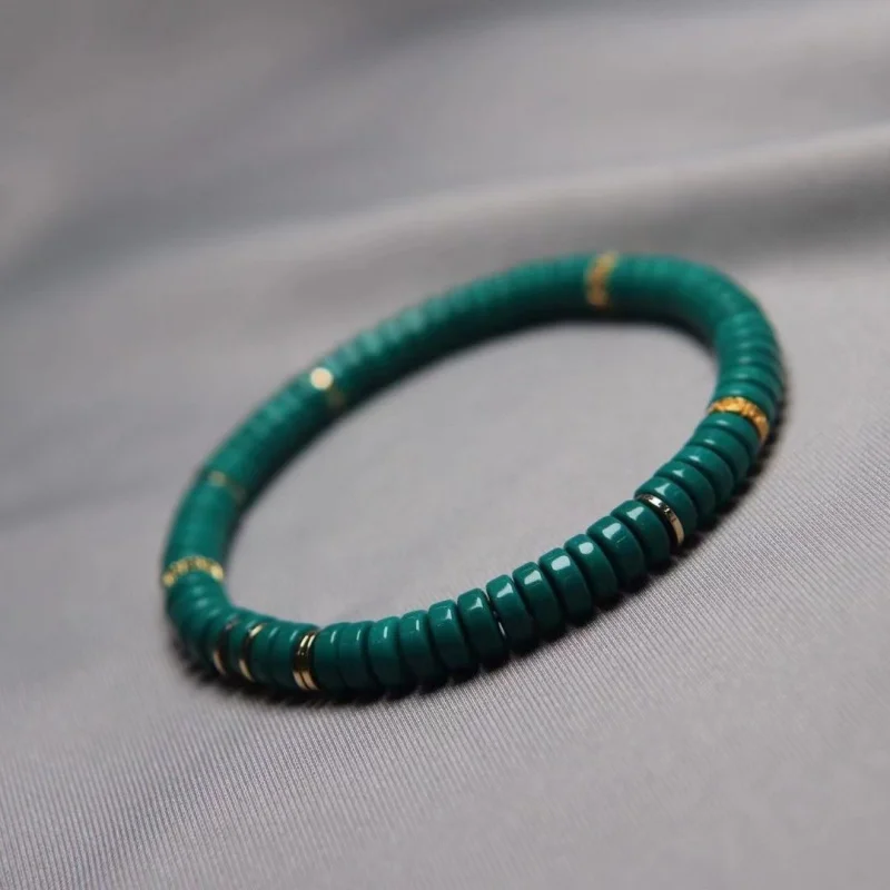 Hubei Jinlongshan Jade Green Turquoise Spacer Beads Men and Women Bracelets High Imitation
Hubei Jinlongshan Jade Green Turquoise Spacer Beads Men and Women Bracelets High Imitation