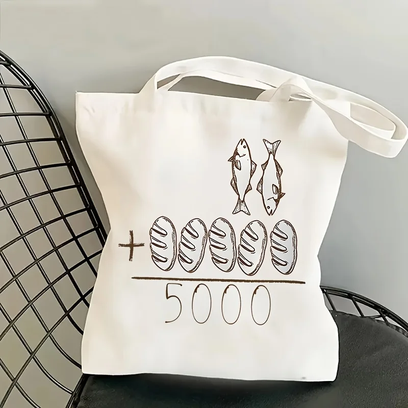 Stickers Featuring a Communion Theme Large Capacity Foldable Handbag Fashion Canvas Bag for Women Shopping Bags Gifts
Stickers Featuring a Communion Theme Large Capacity Foldable Handbag Fashion Canvas Bag for Women Shopping Bags Gifts