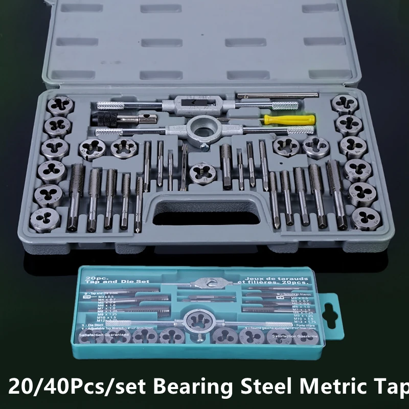 40 In 1 Tap And Die Set M3-M12 Male Thread Screw Threading Tool Kit Alloy Steel Female Mechanical Professional Tools For Machine
40 In 1 Tap And Die Set M3-M12 Male Thread Screw Threading Tool Kit Alloy Steel Female Mechanical Professional Tools For Machine