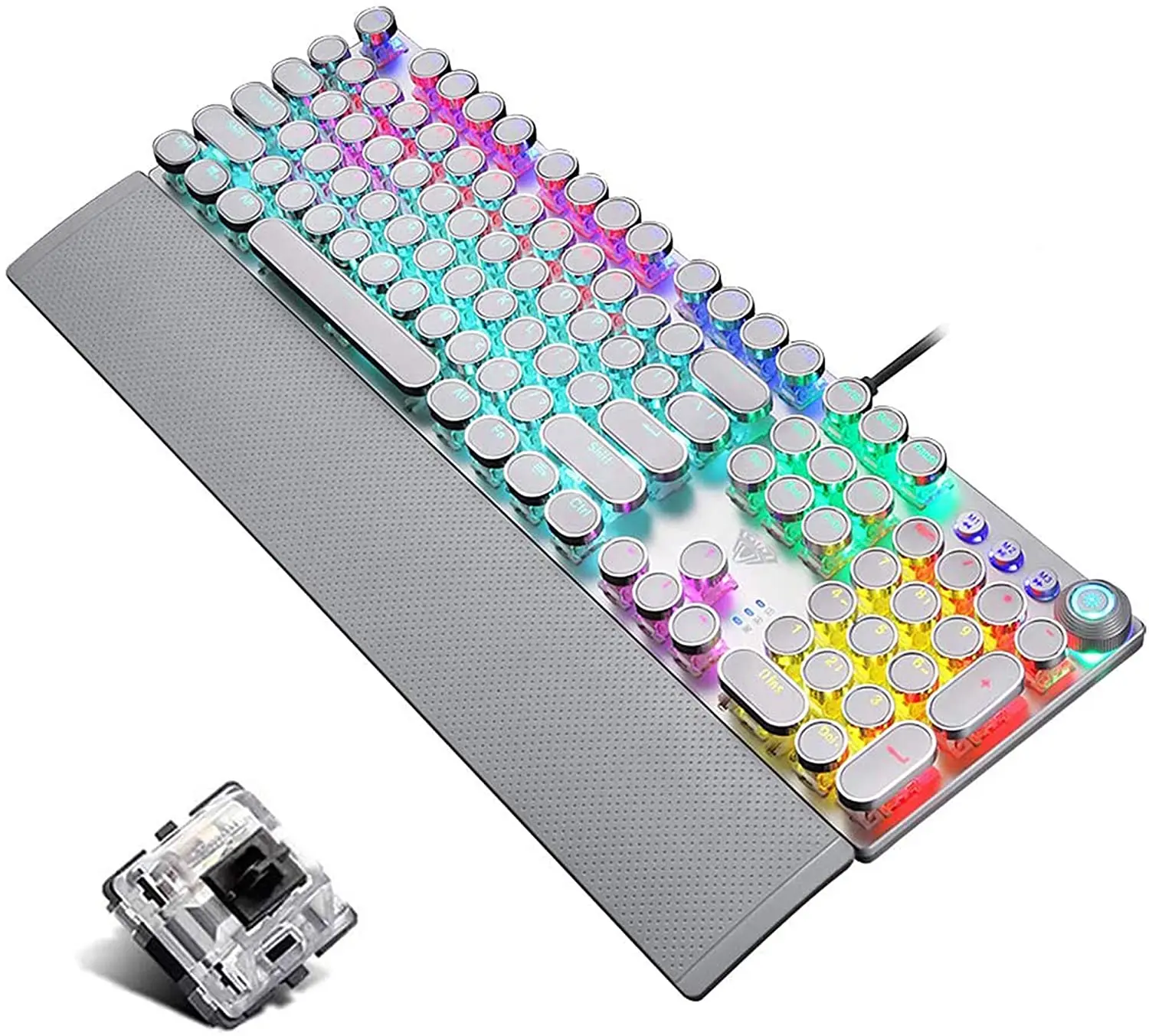 DHL Express LED Backlight Retro Steampunk Mechanical Gaming Keyboard, orange Switches,USB Cable,model 1015,Palm Rest, 1PCS
DHL Express LED Backlight Retro Steampunk Mechanical Gaming Keyboard, orange Switches,USB Cable,model 1015,Palm Rest, 1PCS