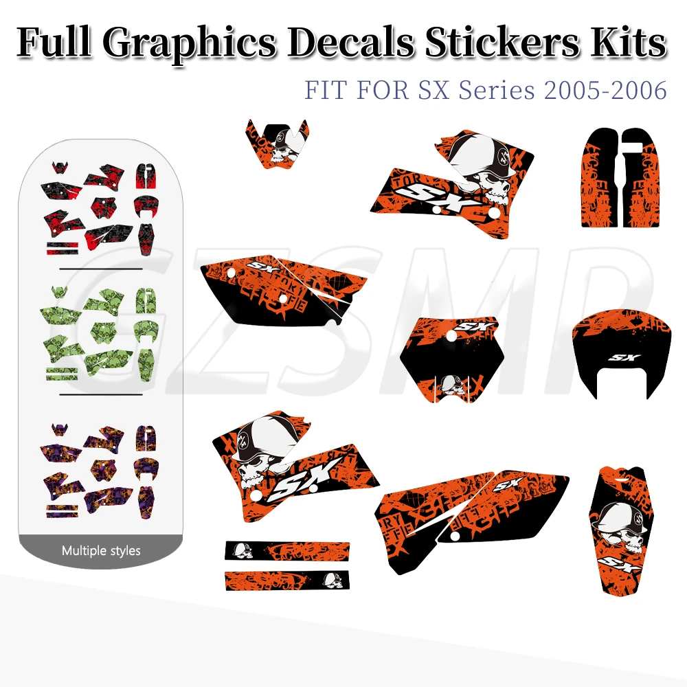 Fit for KTM 125 250 450 525 SX Series 2005-2006 Motorcycle Deco Background Graphics Decals Stickers Kit
Fit for KTM 125 250 450 525 SX Series 2005-2006 Motorcycle Deco Background Graphics Decals Stickers Kit