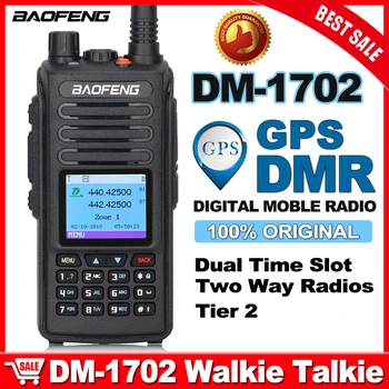 BAOFENG GPS DM-1702 Digital Mobile Walkie Talkie Original Handheld Terminal DM1702 Two Way Radios DMR Dual Band Dual Time Slot