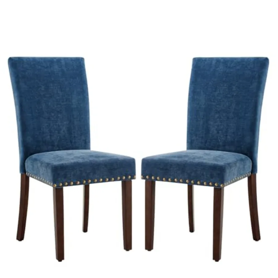 Upholstered Parsons Dining Chairs Set of 4 Fabric Dining Room Kitchen Side Chair with Nailhead Trim and Wood Legs - Dark Blue
Upholstered Parsons Dining Chairs Set of 4 Fabric Dining Room Kitchen Side Chair with Nailhead Trim and Wood Legs - Dark Blue