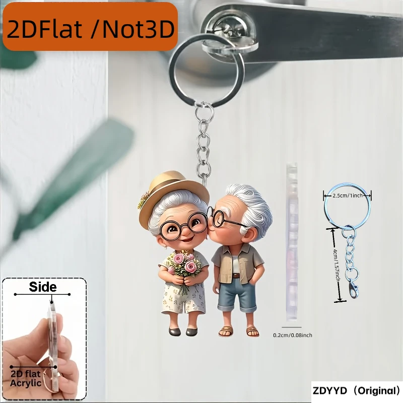 2D Flat Long-Married Couple Acrylic Keychain, Romantic Car Key Pendant Gift for Valentine's Day Anniversary
2D Flat Long-Married Couple Acrylic Keychain, Romantic Car Key Pendant Gift for Valentine's Day Anniversary