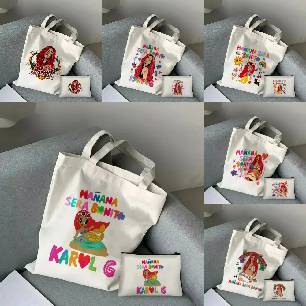 Ladies Karol G Ladies Handbag Canvas Shoulder Bag Large Capacity Eco Fashion Shopping Bag Cosmetic Storage Bag Daily Use Gift
Ladies Karol G Ladies Handbag Canvas Shoulder Bag Large Capacity Eco Fashion Shopping Bag Cosmetic Storage Bag Daily Use Gift
