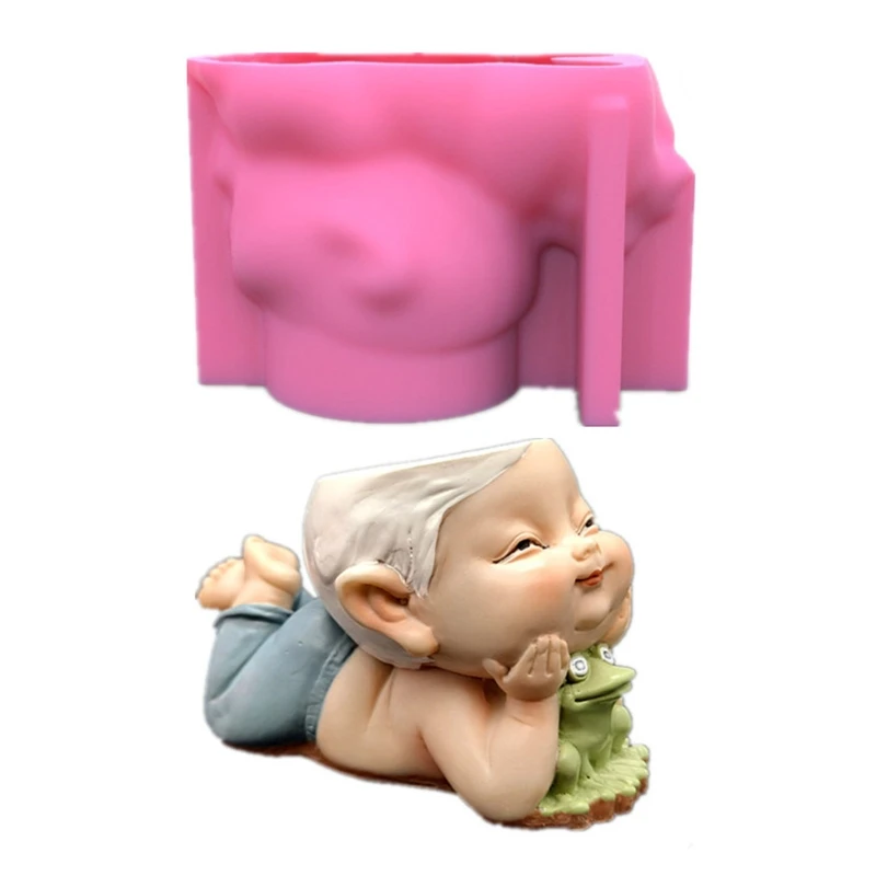 for Frog Boy Flowerpot Resin Mold DIY Succulents Pot Concrete Plaster Silicone M
for Frog Boy Flowerpot Resin Mold DIY Succulents Pot Concrete Plaster Silicone M