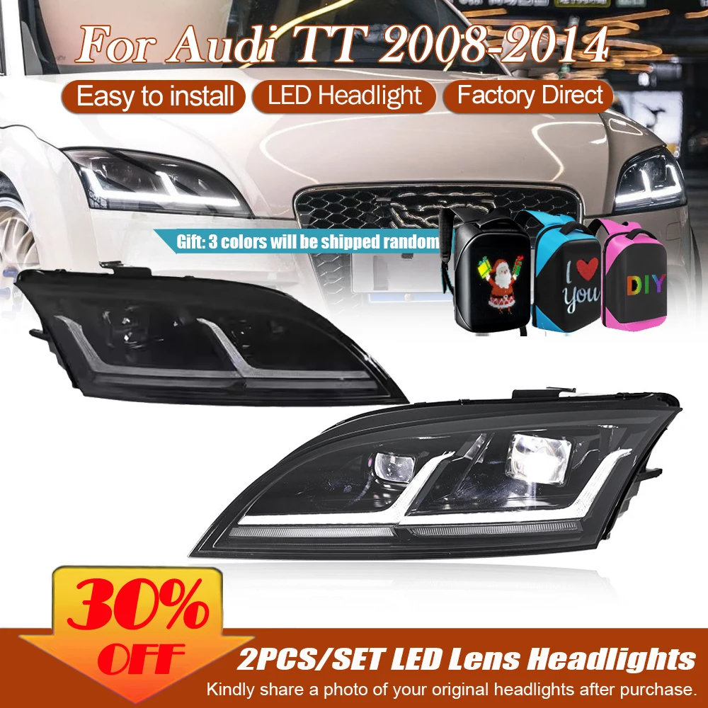For Audi TT Mk2 Headlight Assembly 2008-2014 Model Conversion Kit with Dynamic LED Daytime Running Light Sequential Turn Signals
For Audi TT Mk2 Headlight Assembly 2008-2014 Model Conversion Kit with Dynamic LED Daytime Running Light Sequential Turn Signals