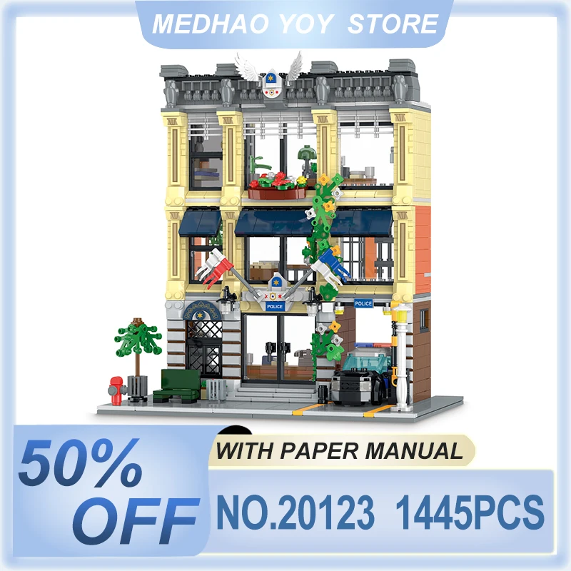 Classic Vintage XMORK 20123 MOC Desk Decor Retro Police Station Model Building Blocks Brick Puzzle DIY Toy Christmas Gifts Adult
Classic Vintage XMORK 20123 MOC Desk Decor Retro Police Station Model Building Blocks Brick Puzzle DIY Toy Christmas Gifts Adult