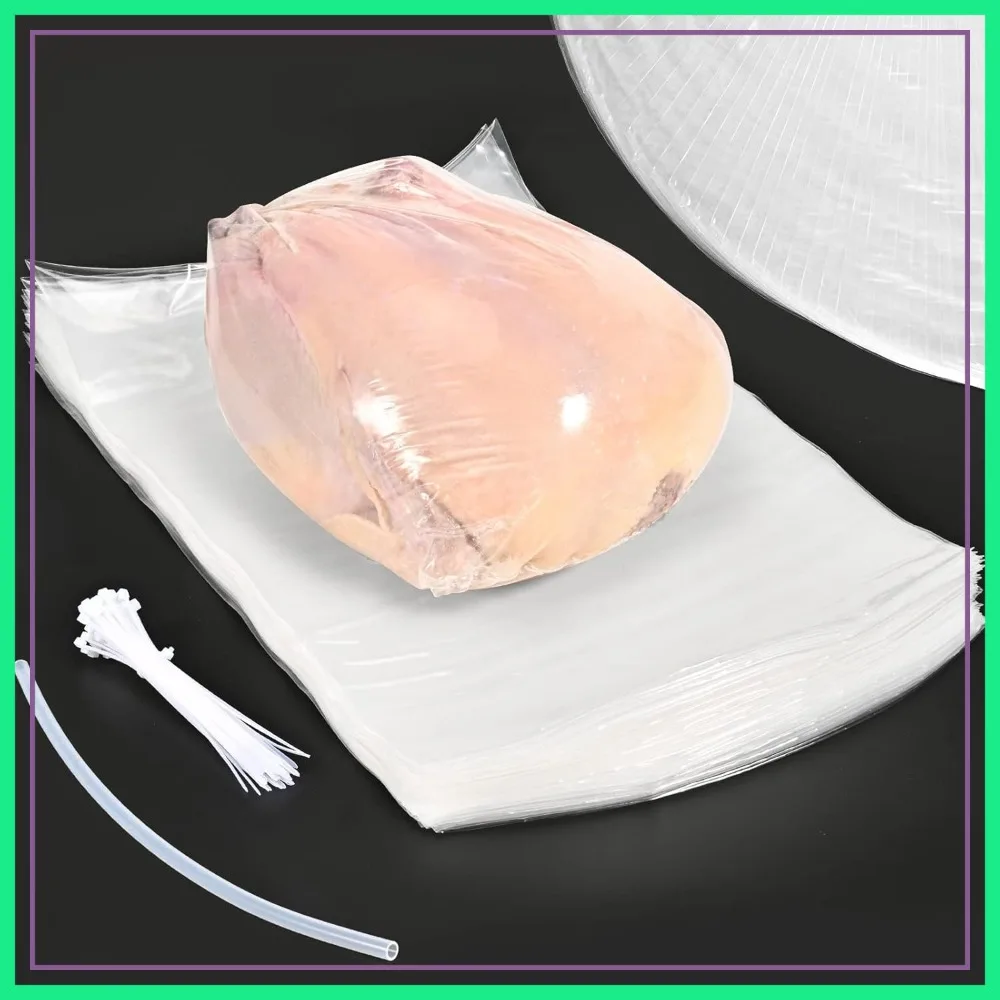 50 Pcs Poultry Shrink Bags 10x16 Inch, BPA Free Heat Shrink Wrap Bags for Food Storage, Include Silicone Straw and 50 Zip Ties
50 Pcs Poultry Shrink Bags 10x16 Inch, BPA Free Heat Shrink Wrap Bags for Food Storage, Include Silicone Straw and 50 Zip Ties