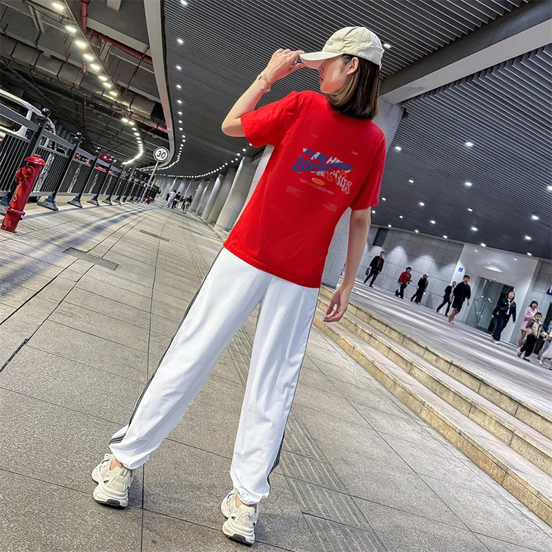 Ice Silk Casual Sportswear Set ort Sve Fitn Dance Clothes Square Dancing Costume Long Pants round Ne Two-Piece Suit
Ice Silk Casual Sportswear Set ort Sve Fitn Dance Clothes Square Dancing Costume Long Pants round Ne Two-Piece Suit