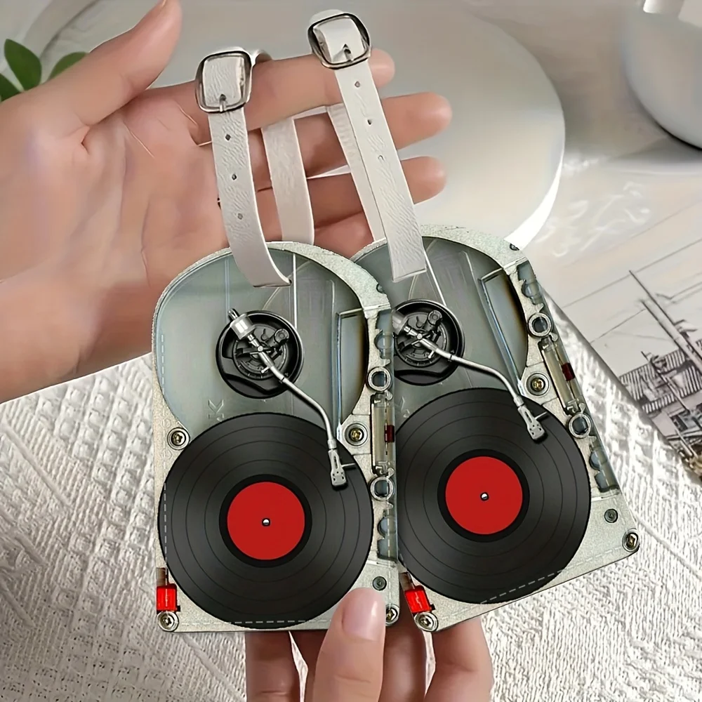 Vintage Vinyl Record Player Luggage Tag PU Anti Loss Id Tag with Detachable Strap Airports Cruise Ideal Gift for Music Lovers
Vintage Vinyl Record Player Luggage Tag PU Anti Loss Id Tag with Detachable Strap Airports Cruise Ideal Gift for Music Lovers