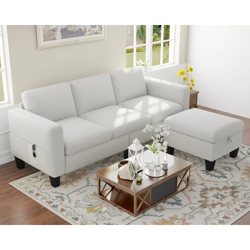 Sectional Couches for Living Room, 78" L Shaped Sofa with Storage Ottoman, Small Couches for Small Place
Sectional Couches for Living Room, 78" L Shaped Sofa with Storage Ottoman, Small Couches for Small Place
